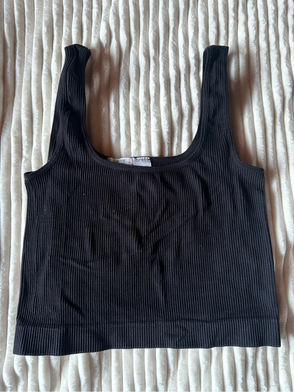 4 for $20 🫧 ARDENE // Black Ribbed Tank Top - Picture 1 of 2